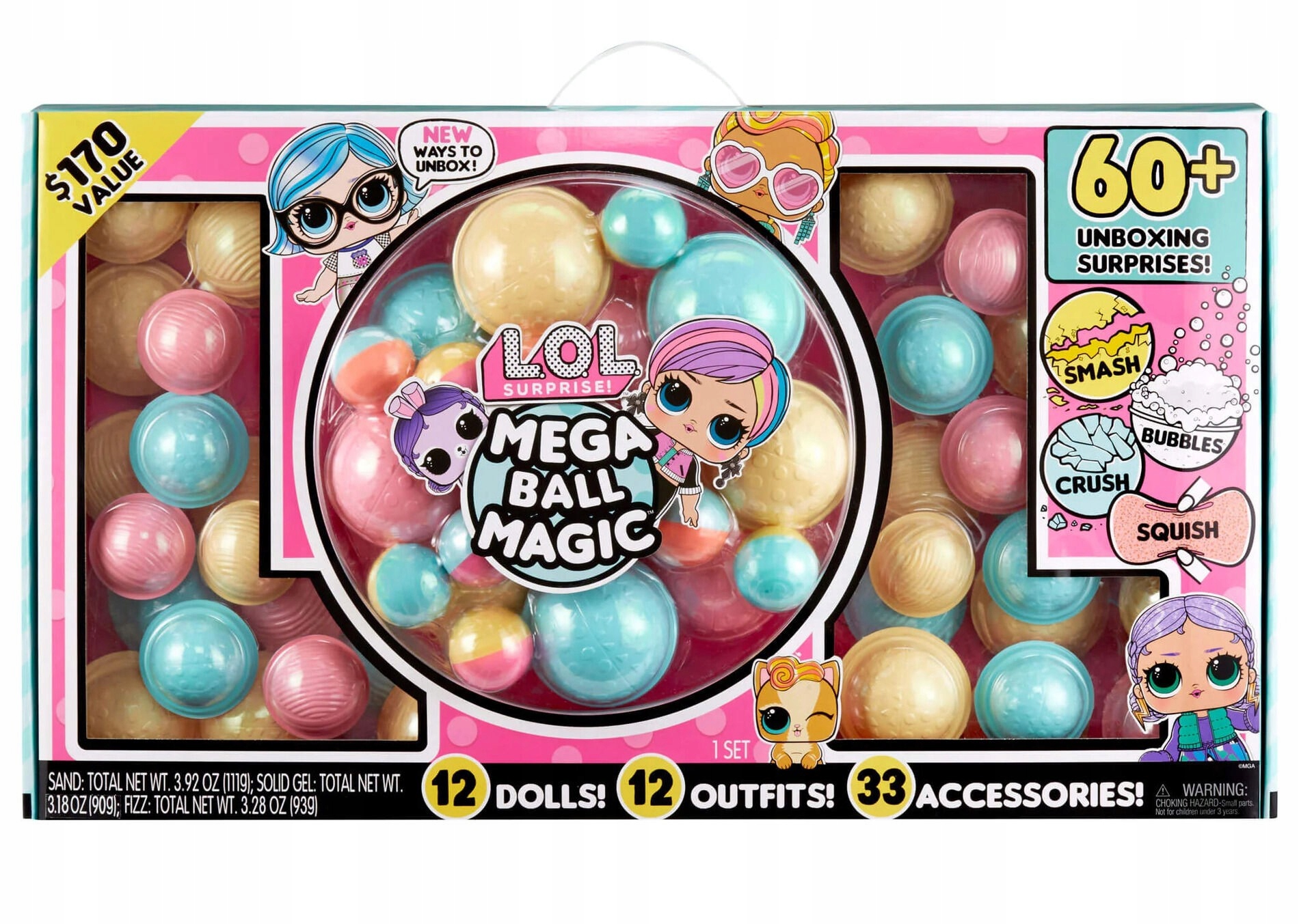 Lėlių rinkinys-staigmena L.O.L. Surprise Mega Ball Magic