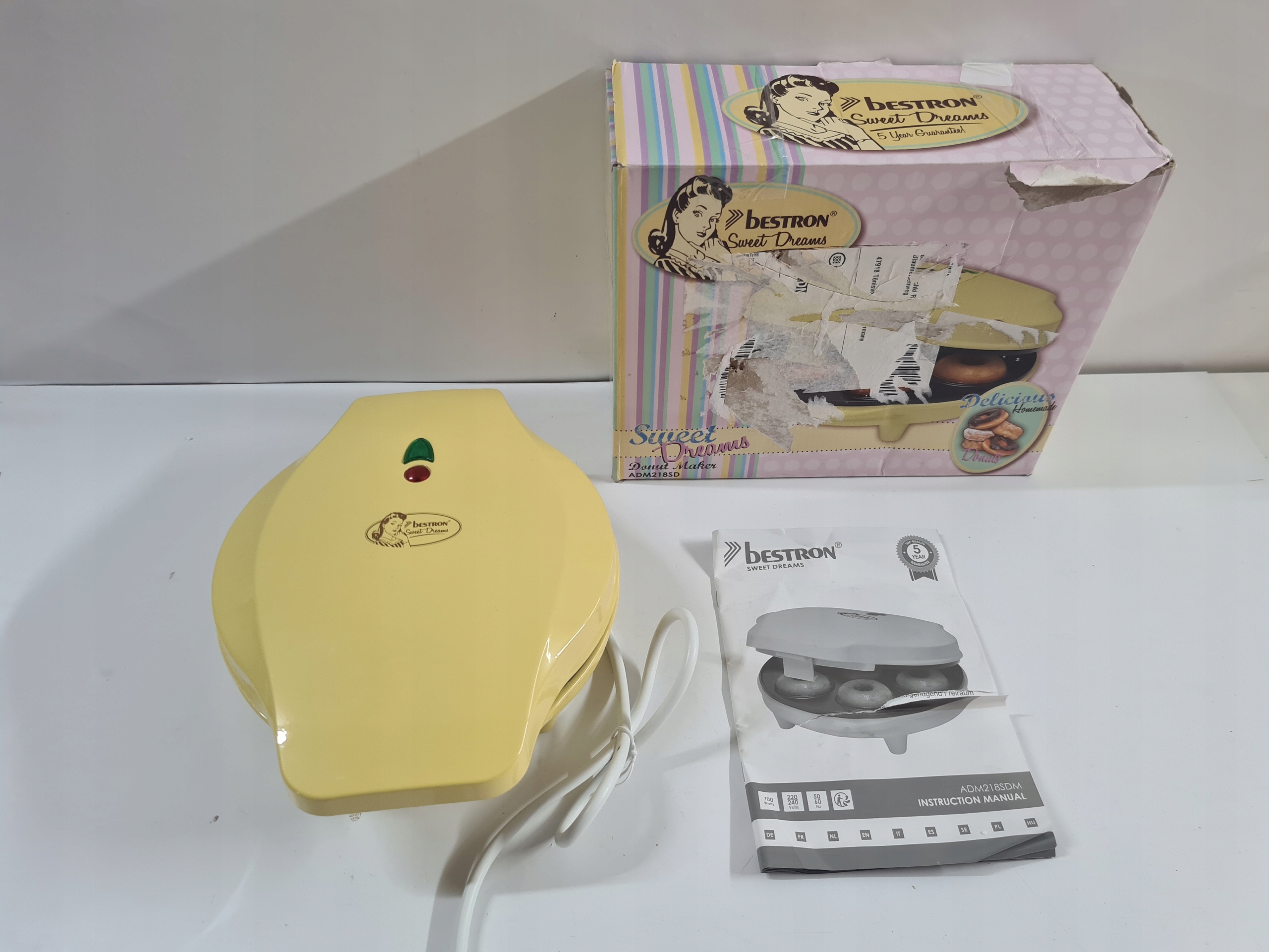 Bestron sweet dreams skrudintuvas geltonas/auksinis 700 w