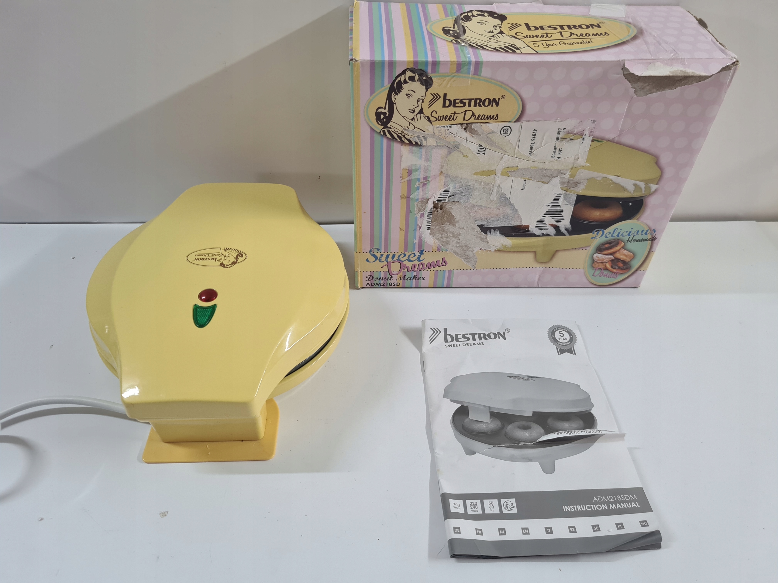 Bestron sweet dreams skrudintuvas geltonas/auksinis 700 w