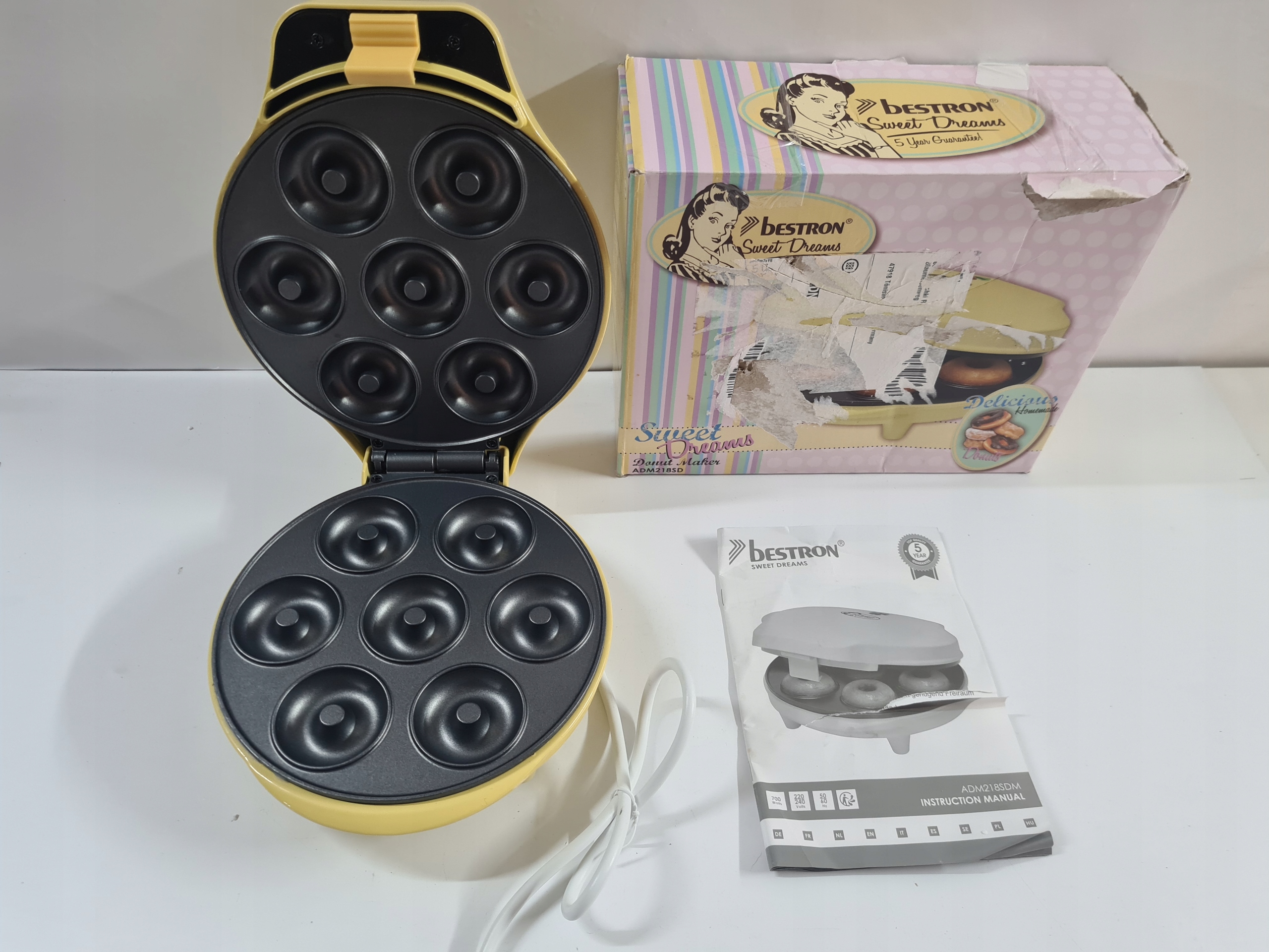 Bestron sweet dreams skrudintuvas geltonas/auksinis 700 w