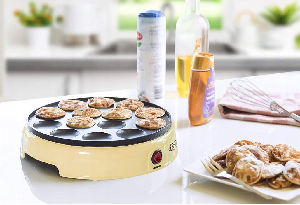 Bestron poffertjes krepimo aparatas 800 w geltona/auksinė