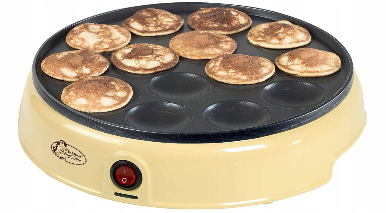 Bestron poffertjes krepimo aparatas 800 w geltona/auksinė