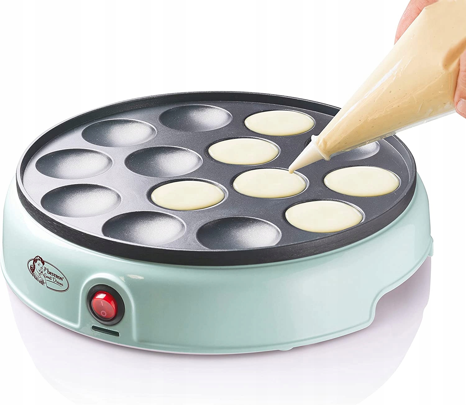 Bestron poffertjes 800 w krepų aparatas mėlynas