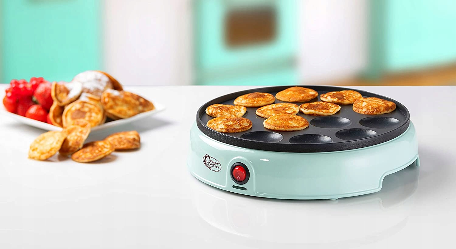 Bestron poffertjes 800 w krepų aparatas mėlynas