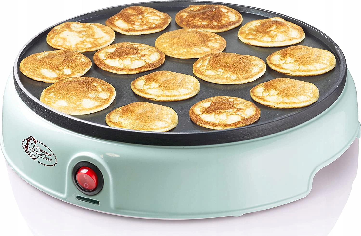 Bestron poffertjes 800 w krepų aparatas mėlynas