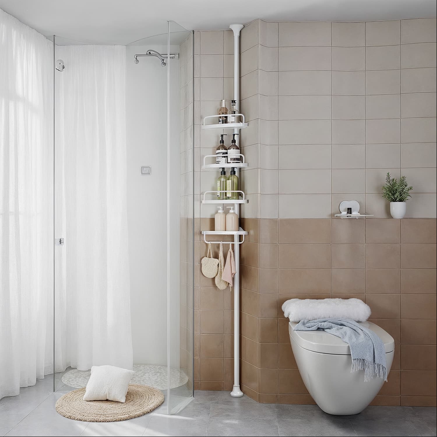 Teleskopiskais vannas plaukts Songmics 85-305 cm