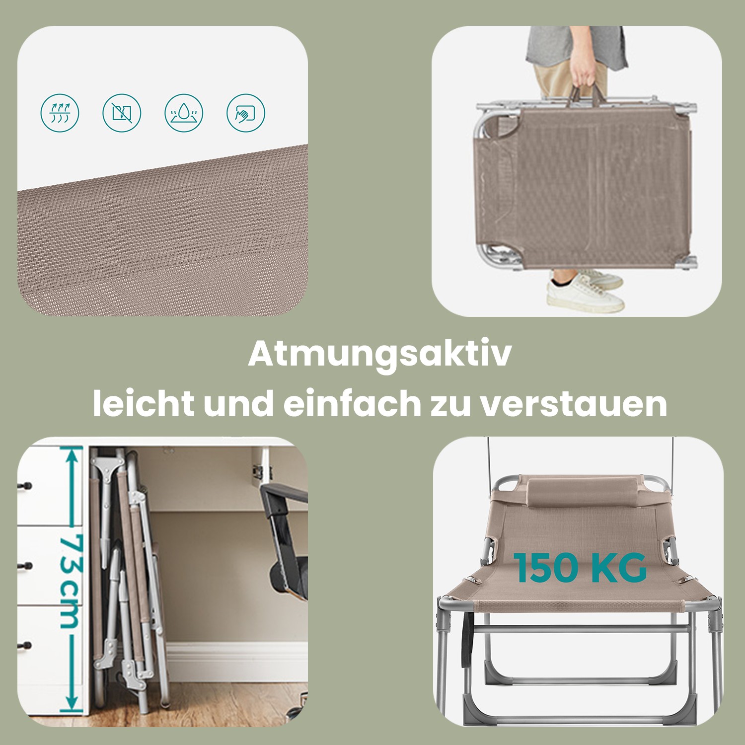 Sulankstomas gultas 53 x 193 x 29 cm 3
