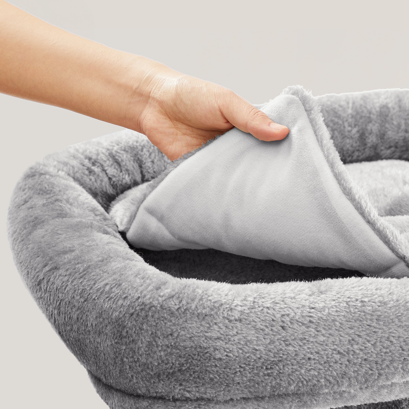 Katės draskyklė su platforma, 74 cm, šviesiai pilka 3