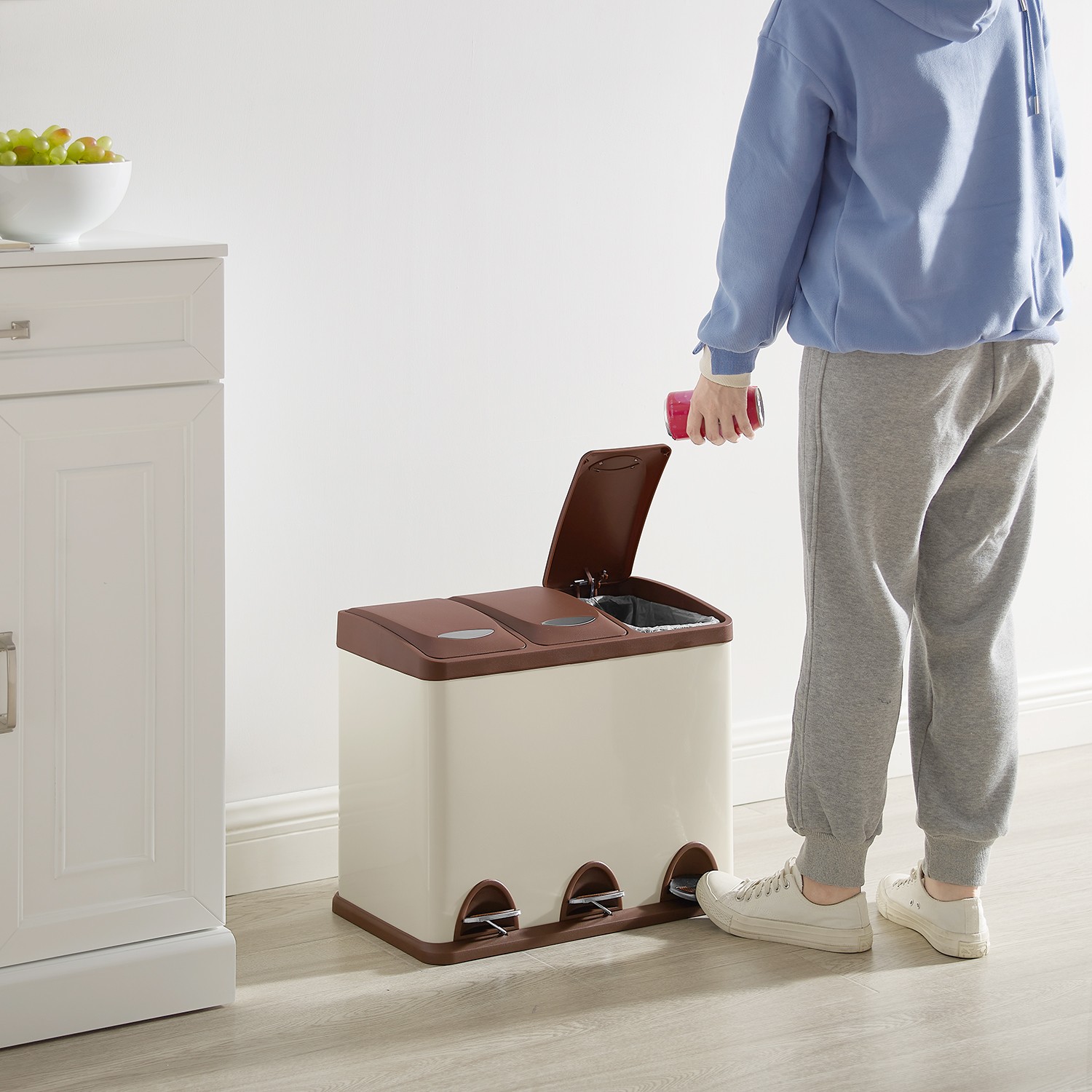 Šiukšliadėžė 3 x 8 l