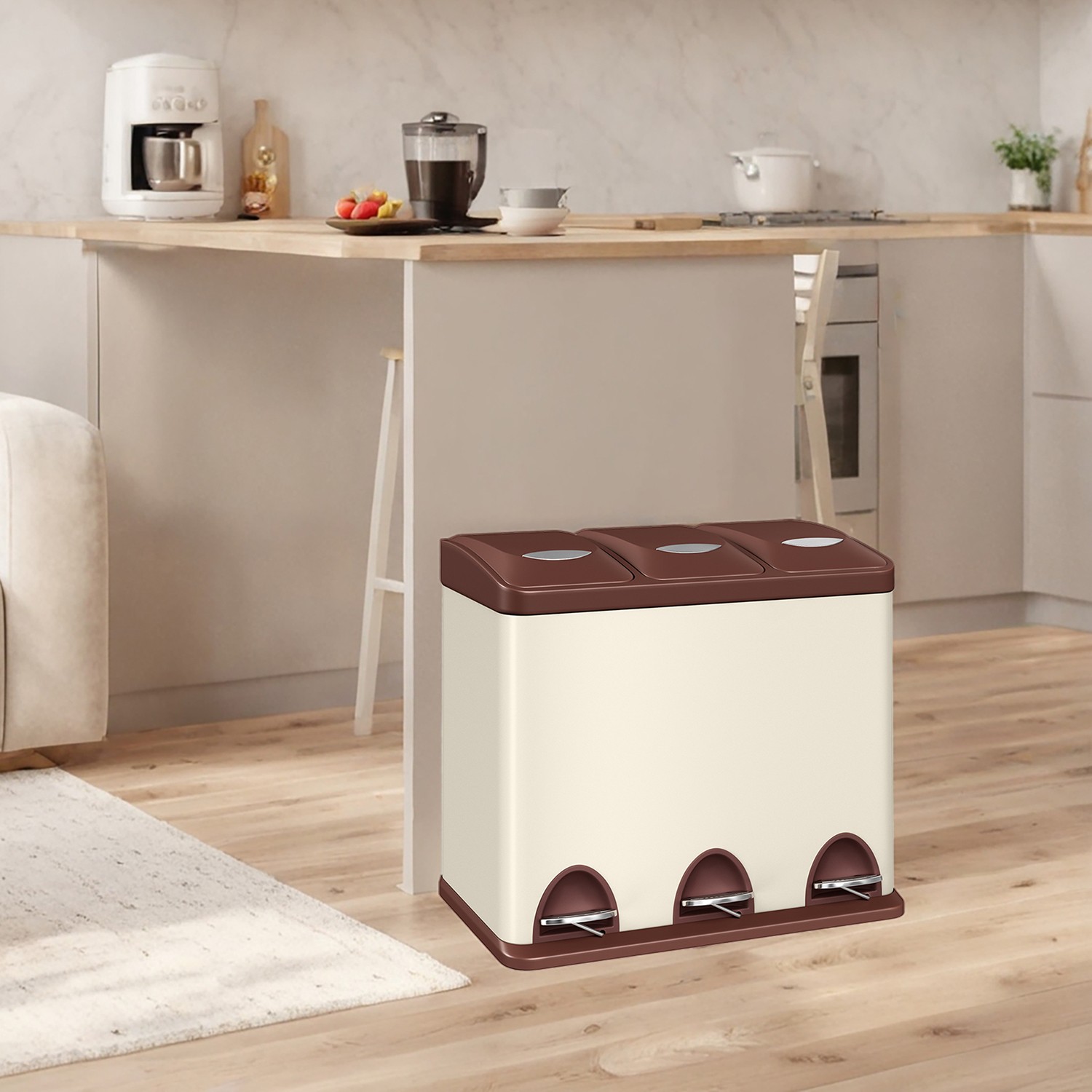 Šiukšliadėžė 3 x 8 l