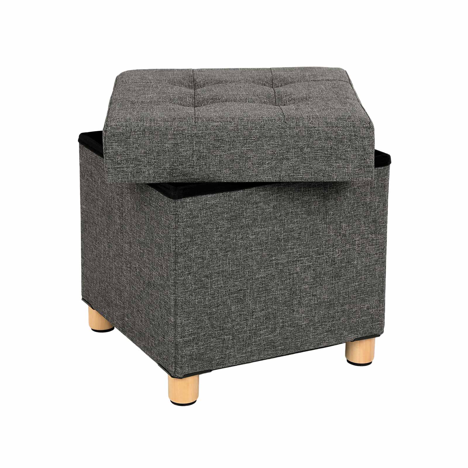 Pufas tamsiai pilkas 38x38x40 cm