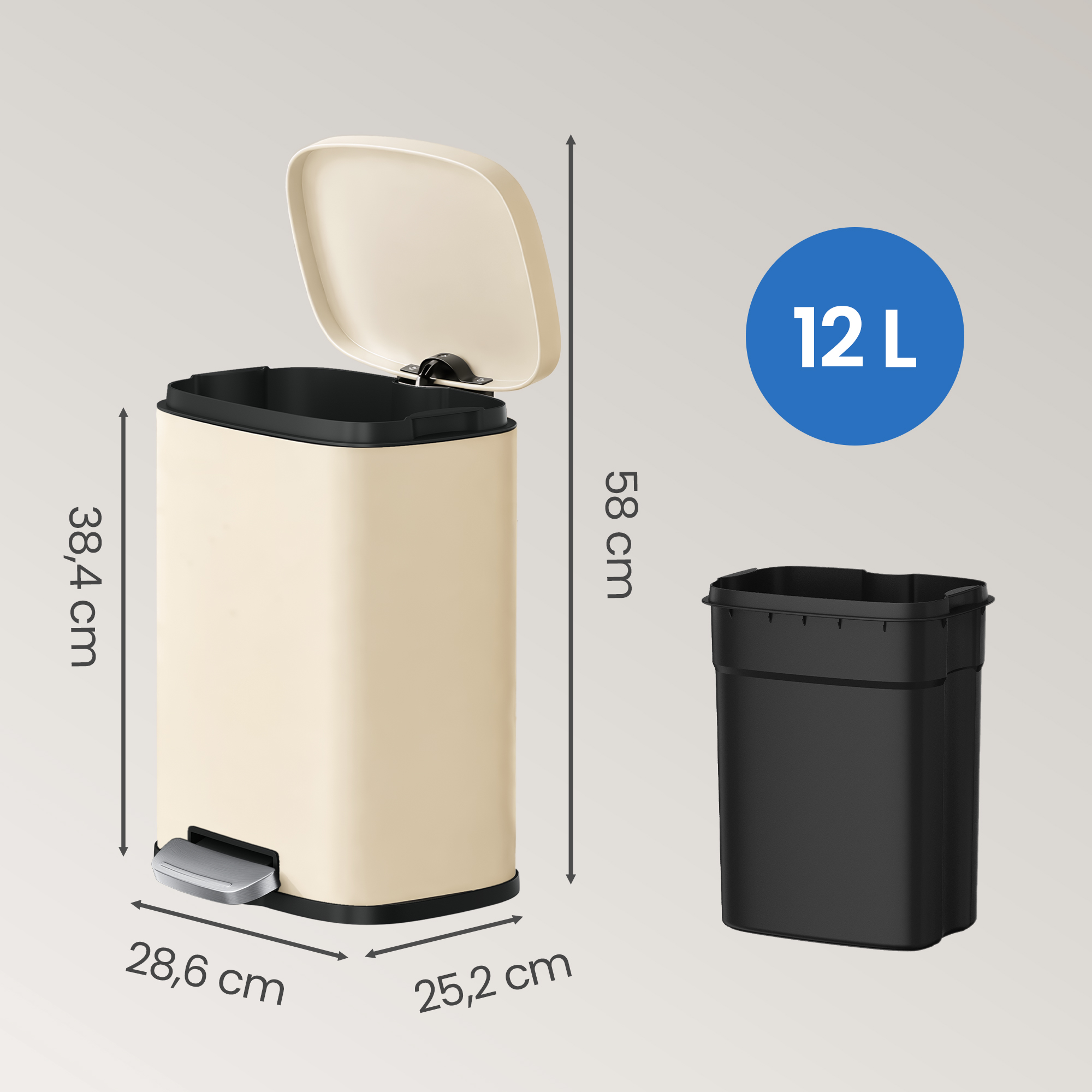 Šiukšliadėžė 12 l 2