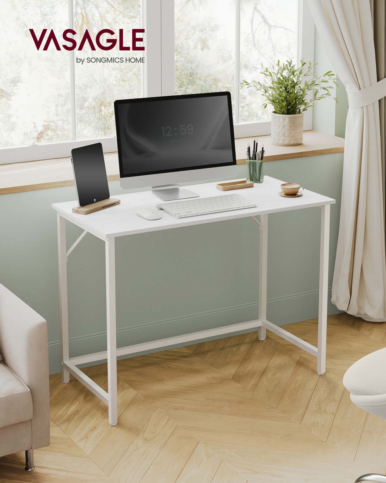 Rašomasis stalas industrinio dizaino 100x50x76 cm
