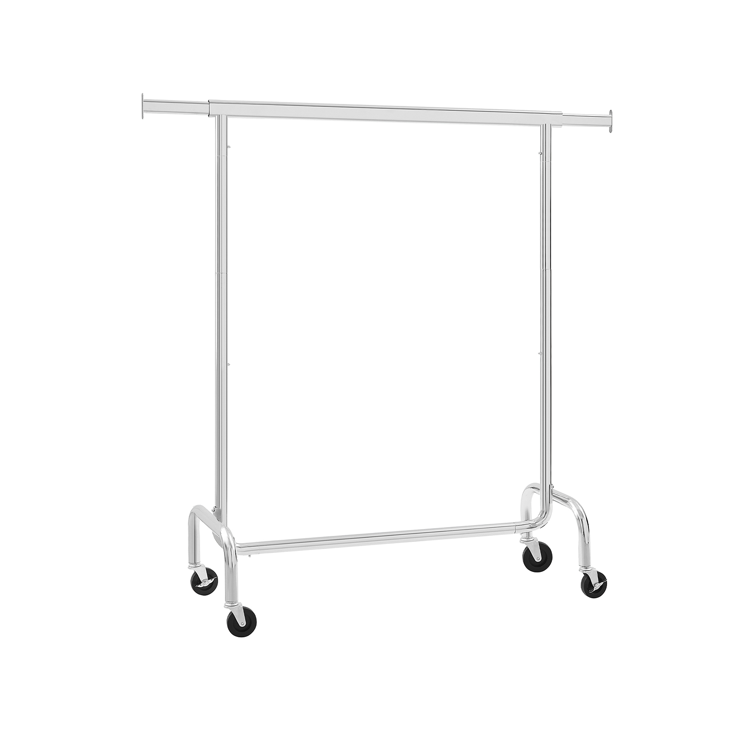 Drabužių stovas iš chromuoto plieno, reguliuojamas, 130 kg talpa