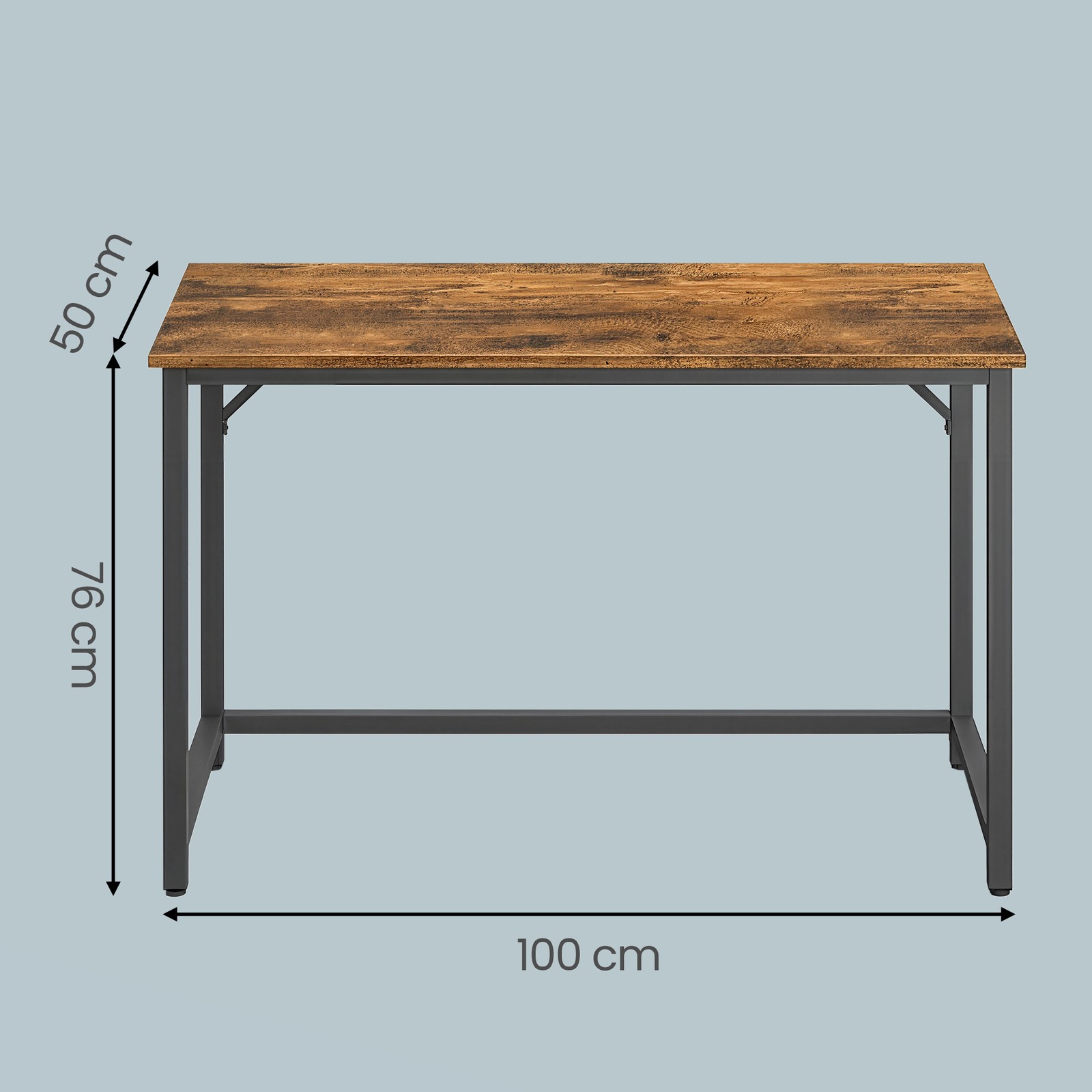 Stalas kompiuteriui 100x50x75,5 cm juodas 2