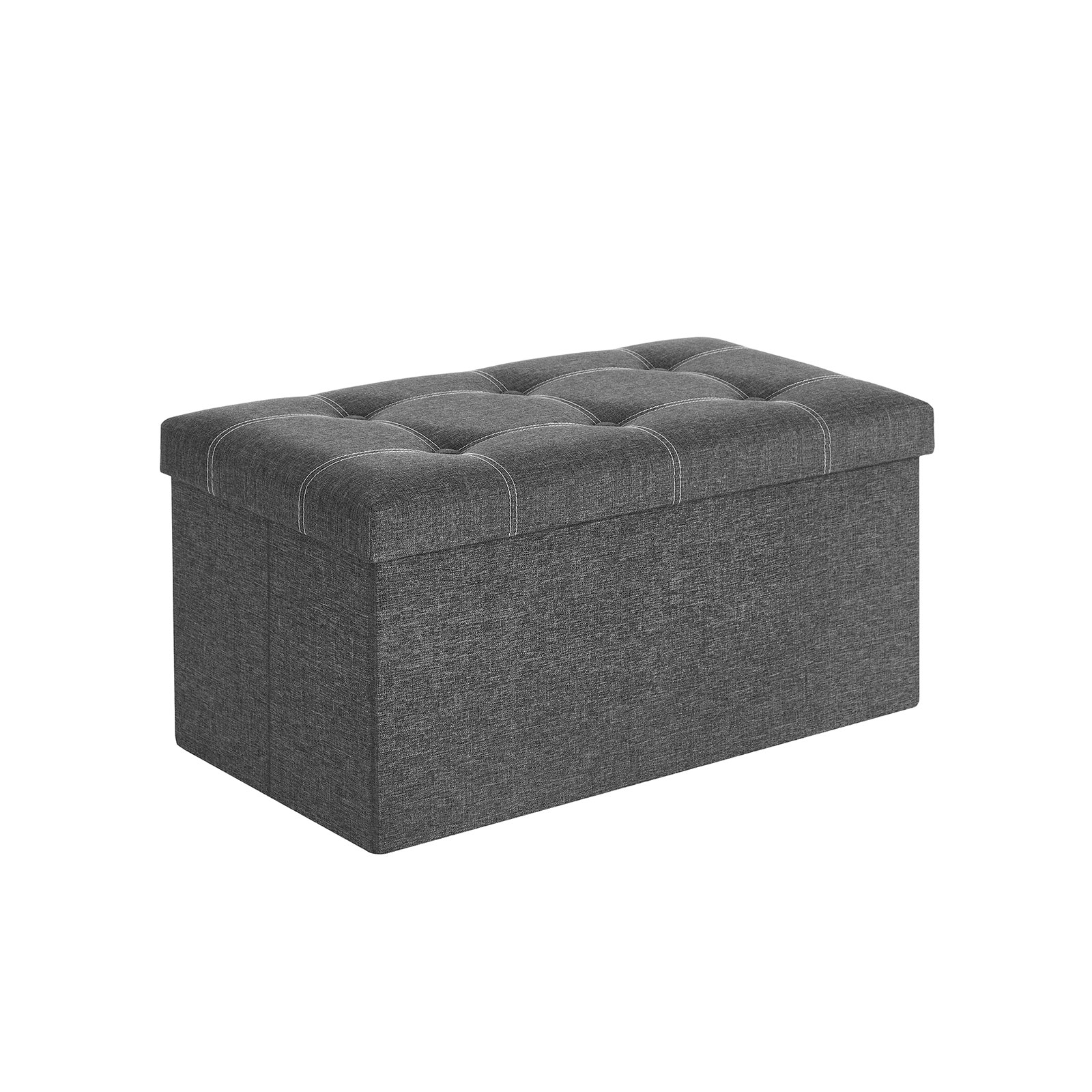 Pufas SONGMICS tamsiai pilkas 76x38x38 cm