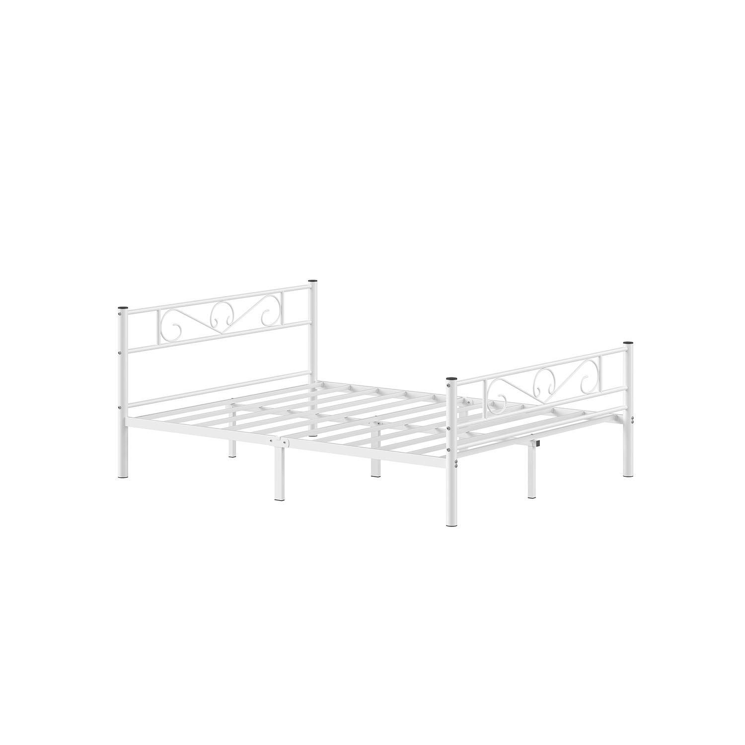 Viengulės lovos rėmas, baltas, 207,6 × 161,8 × 86,4 cm