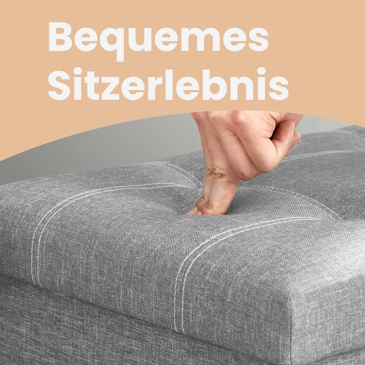 Pufas-daiktadėžė SONGMICS 76x38x38 cm 300 kg