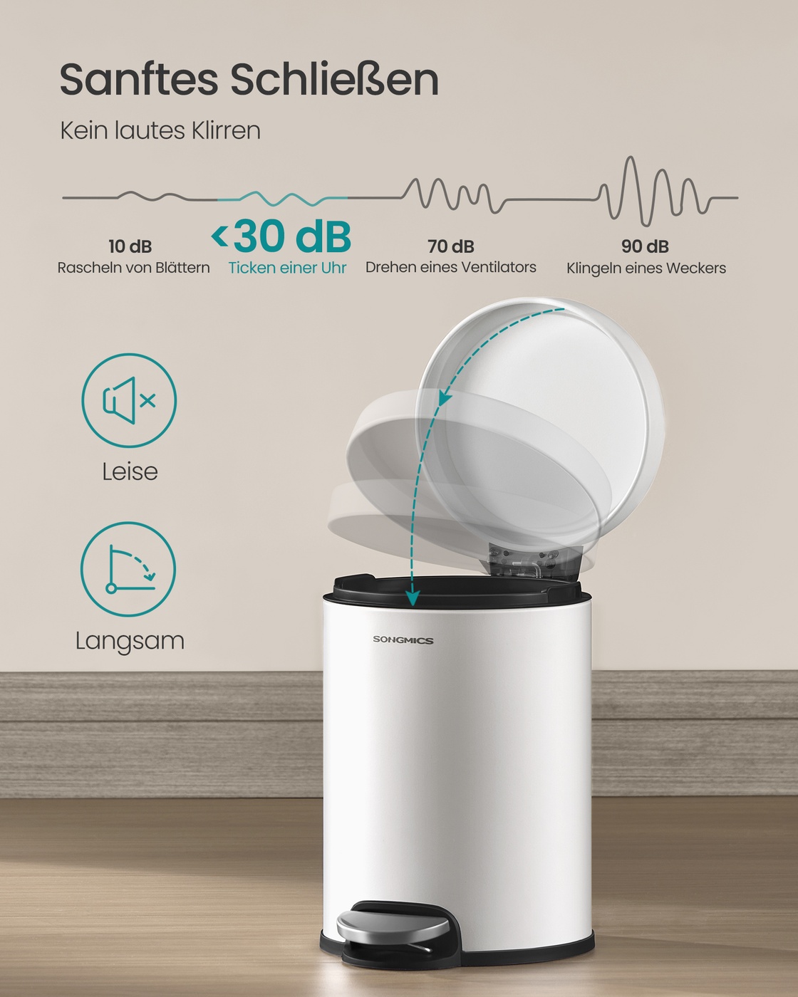 Šiukšliadėžė 6 l su Softclose dangčiu 3