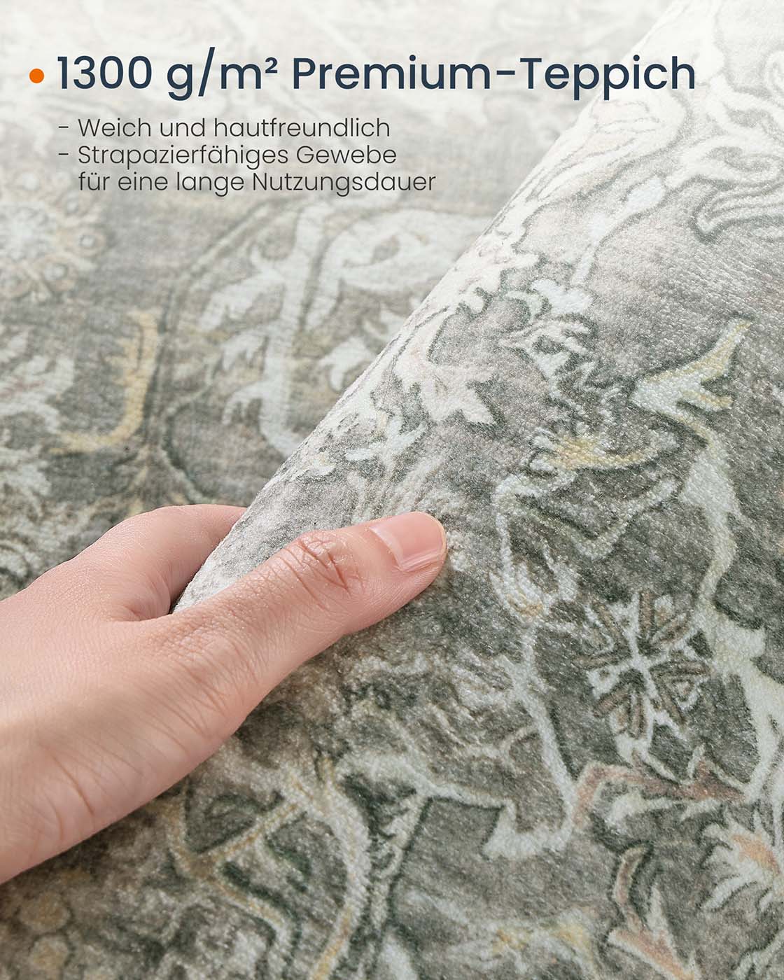 Kilimas 160x230 cm graikinio riešuto spalvos 2