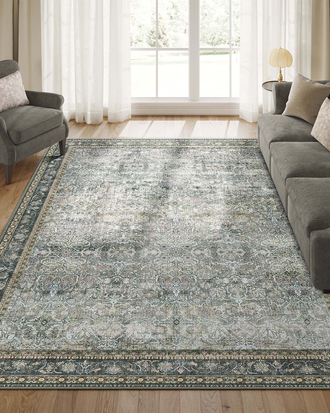 Kilimas 160x230 cm graikinio riešuto spalvos