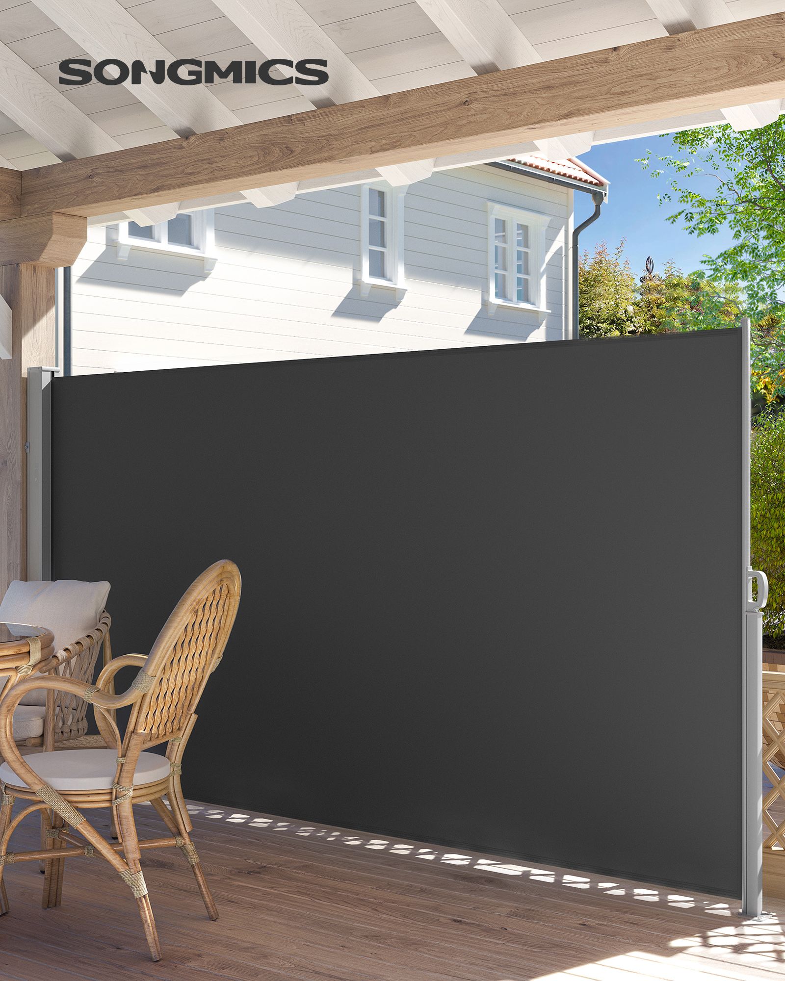 Ištraukiama šoninė markizė 180 × 400 cm