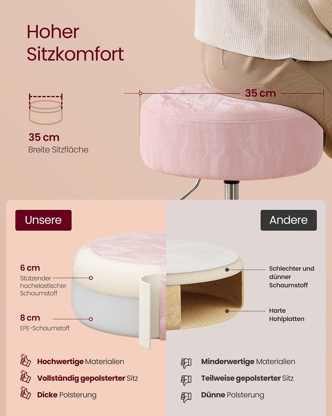 Reguliuojama kosmetinė kėdė 2