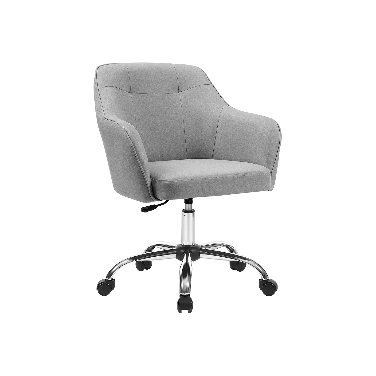 Biroja krēsls ar regulējamu augstumu, gaiši pelēks, 65 x 69 x (83-93) cm