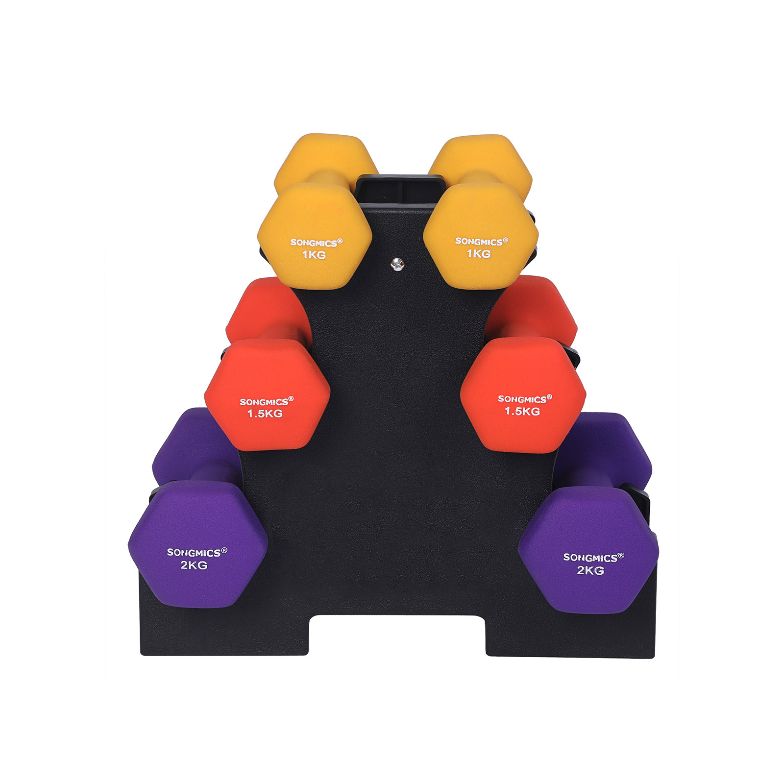 Hanteliai SONGMICS 1, 1,5, 2 kg rinkinys