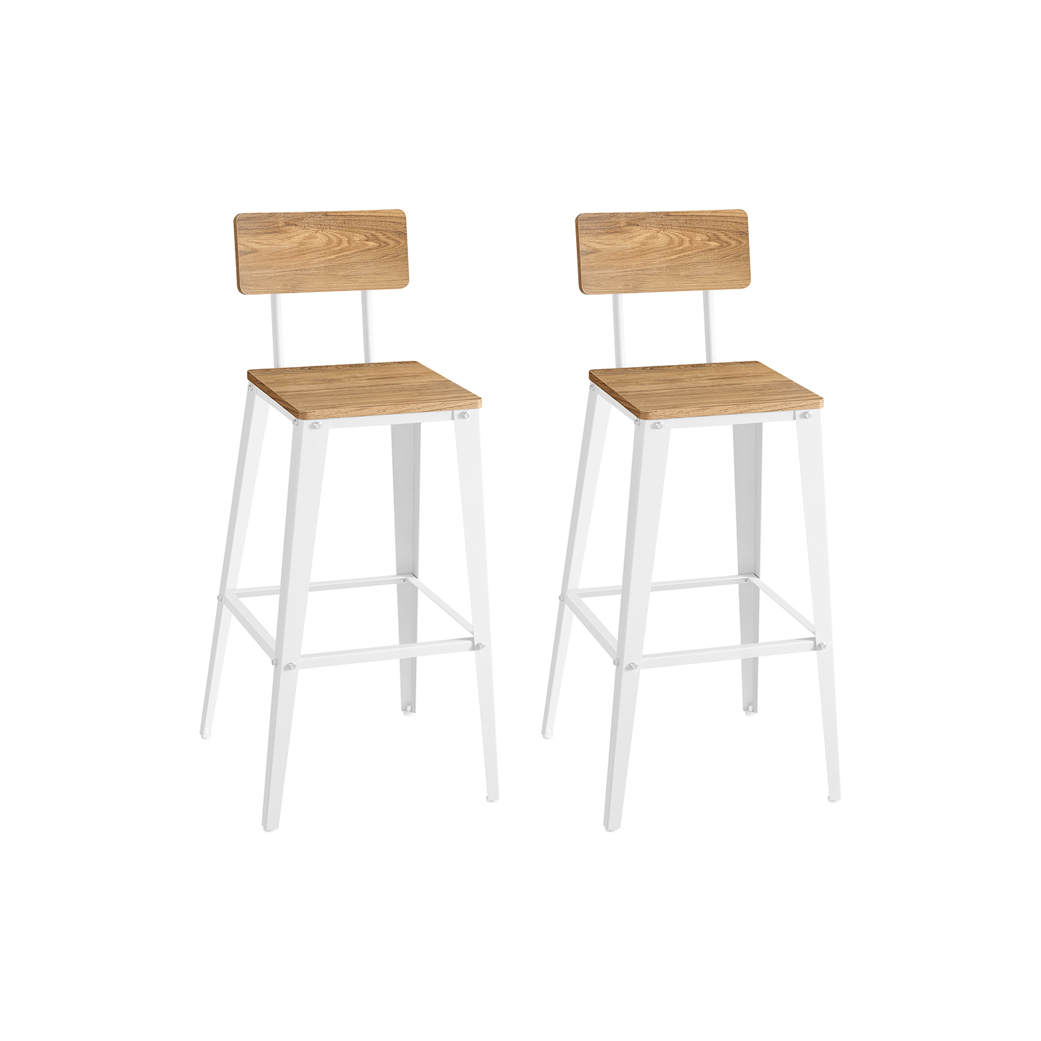 Baro kėdžių komplektas su atlošu, 2 vnt.
