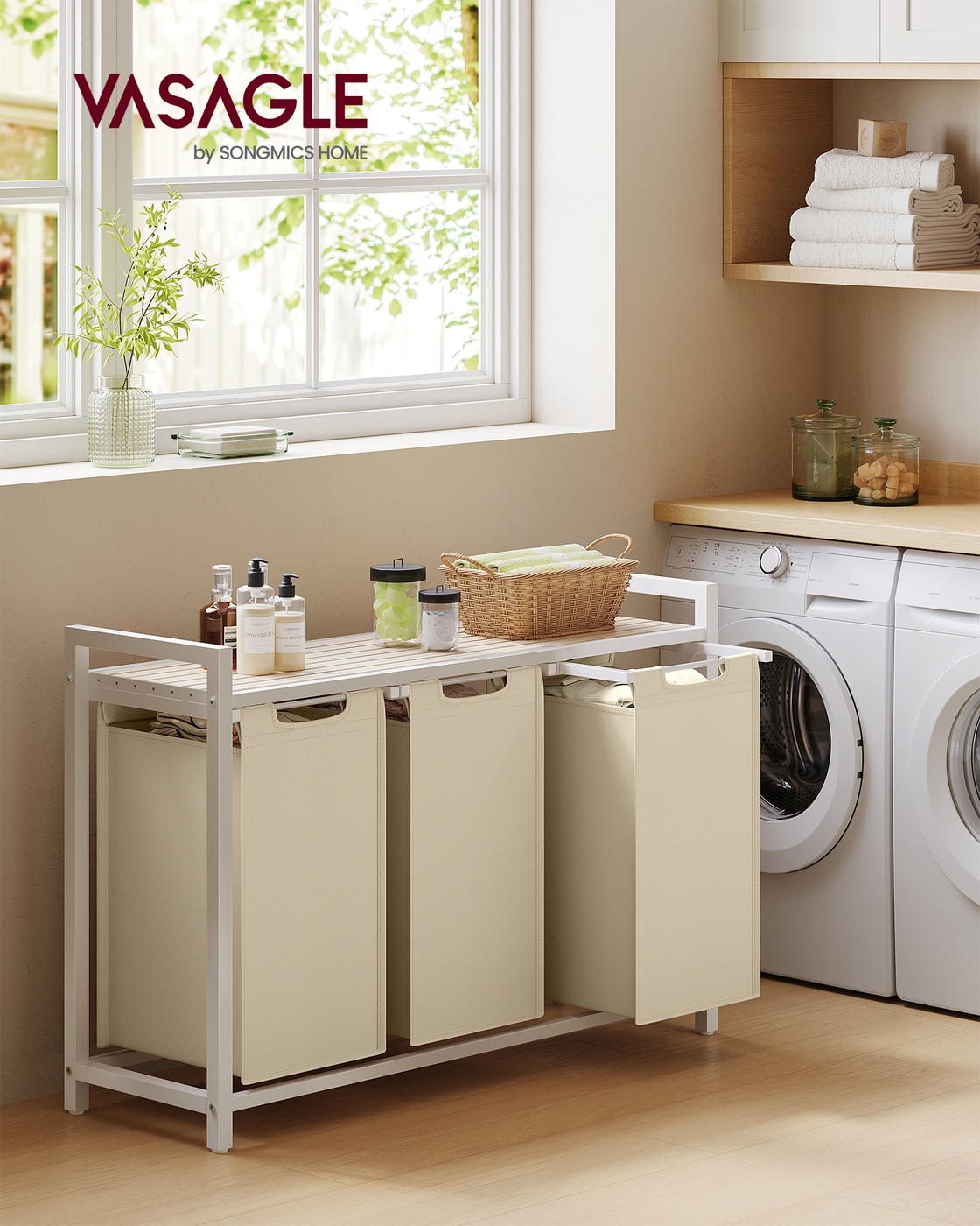 Veļas grozs Cappuccinobeige-Naturbeige