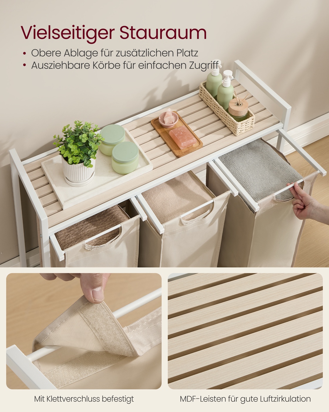 Veļas grozs Cappuccinobeige-Naturbeige 3