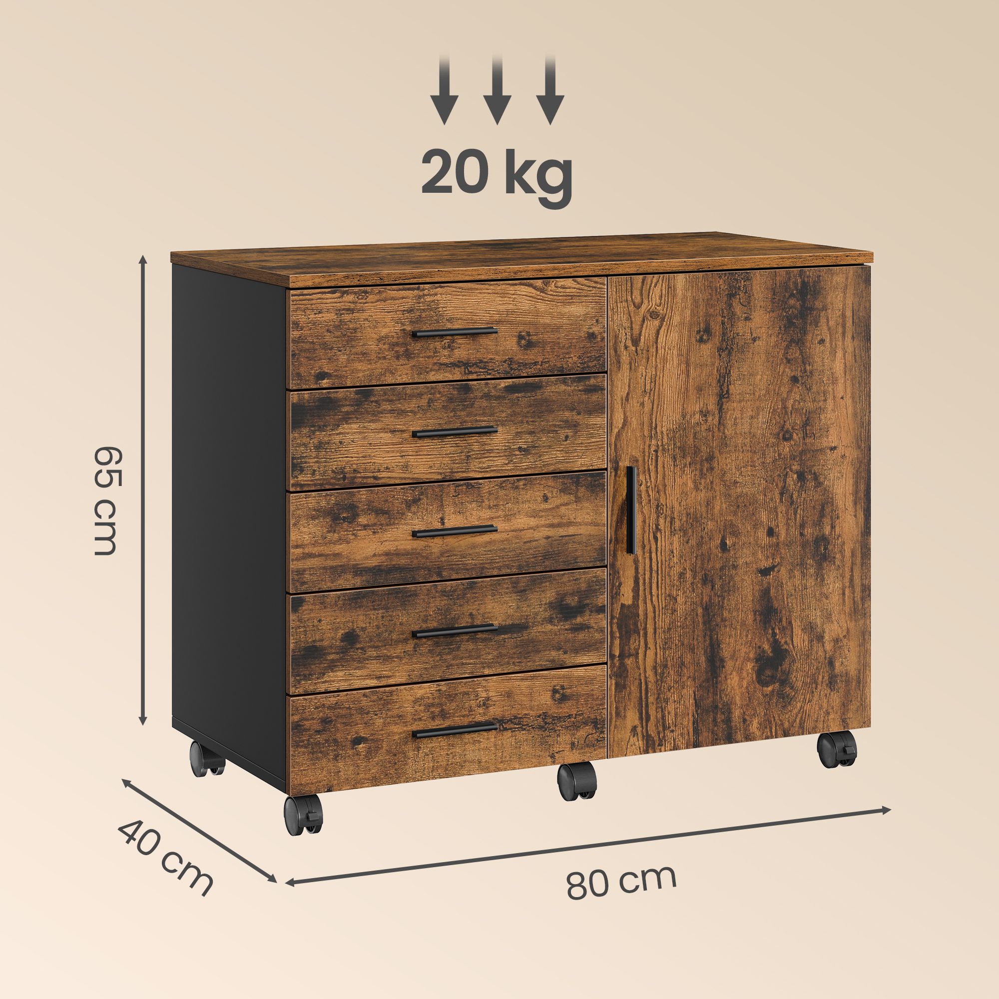 Stumdoma spintelė 40 x 80 x 65 cm 2