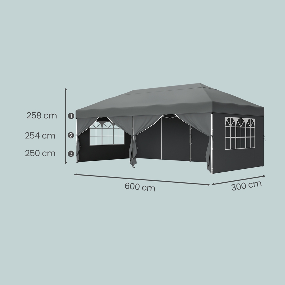 Sulankstomas paviljonas 6 x 3 m 3