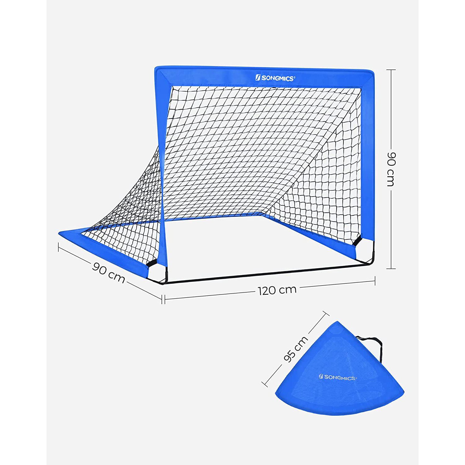 Futbolo vartai 90 × 120 × 90 cm 3