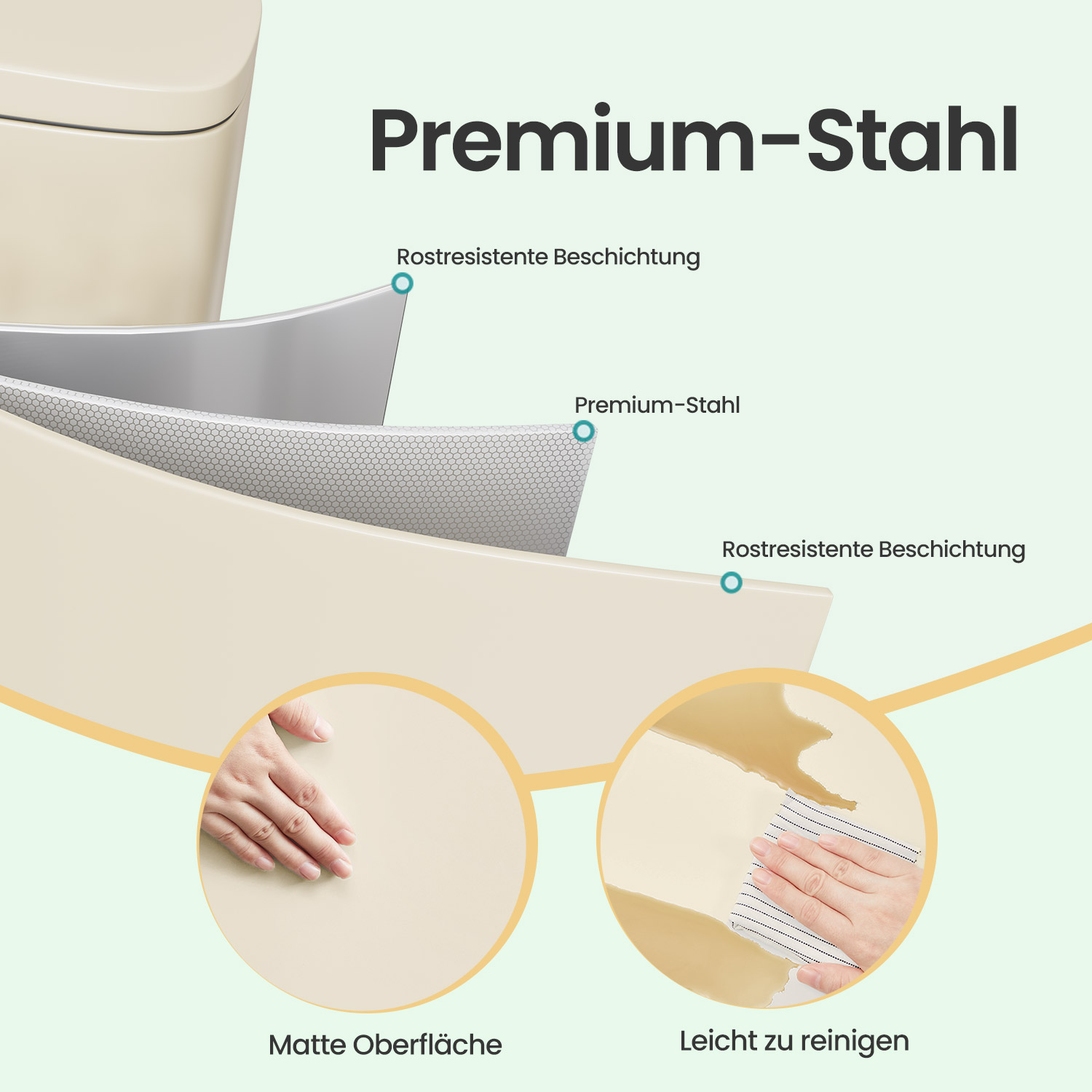 Šiukšliadėžė 40 l plieno smėlio spalvos 2