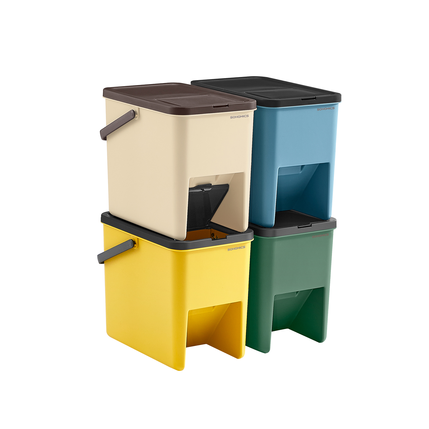 Atliekų dėžės rinkinys, 4 x 20 L