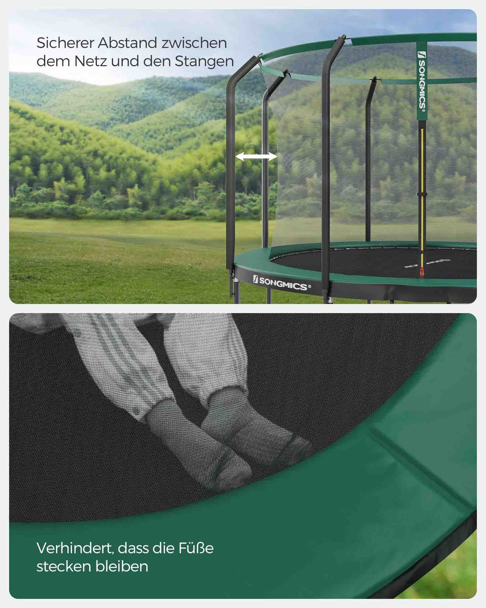 Trampolin 305 cm schwarz-dunkelgrün 2