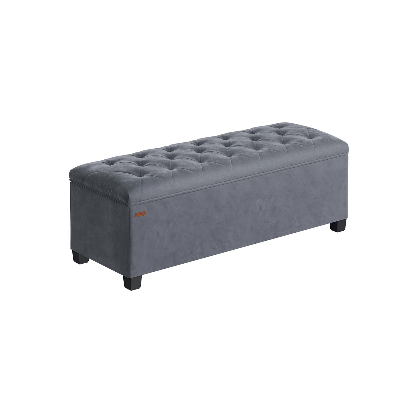 Pufas su daiktadėže 40 x 110 x 40 cm pilka