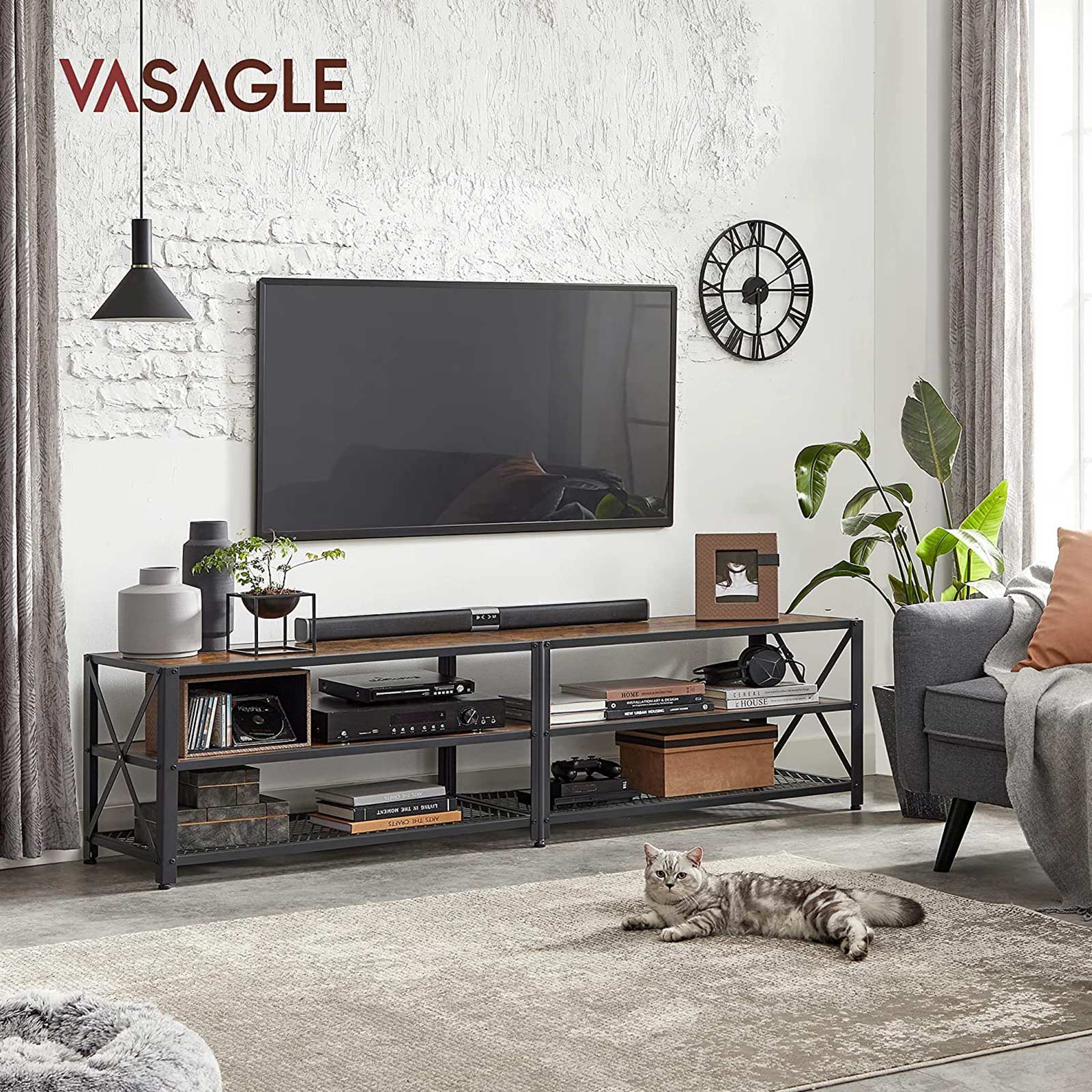 TV staliukas VASAGLE, 178x39x52 cm