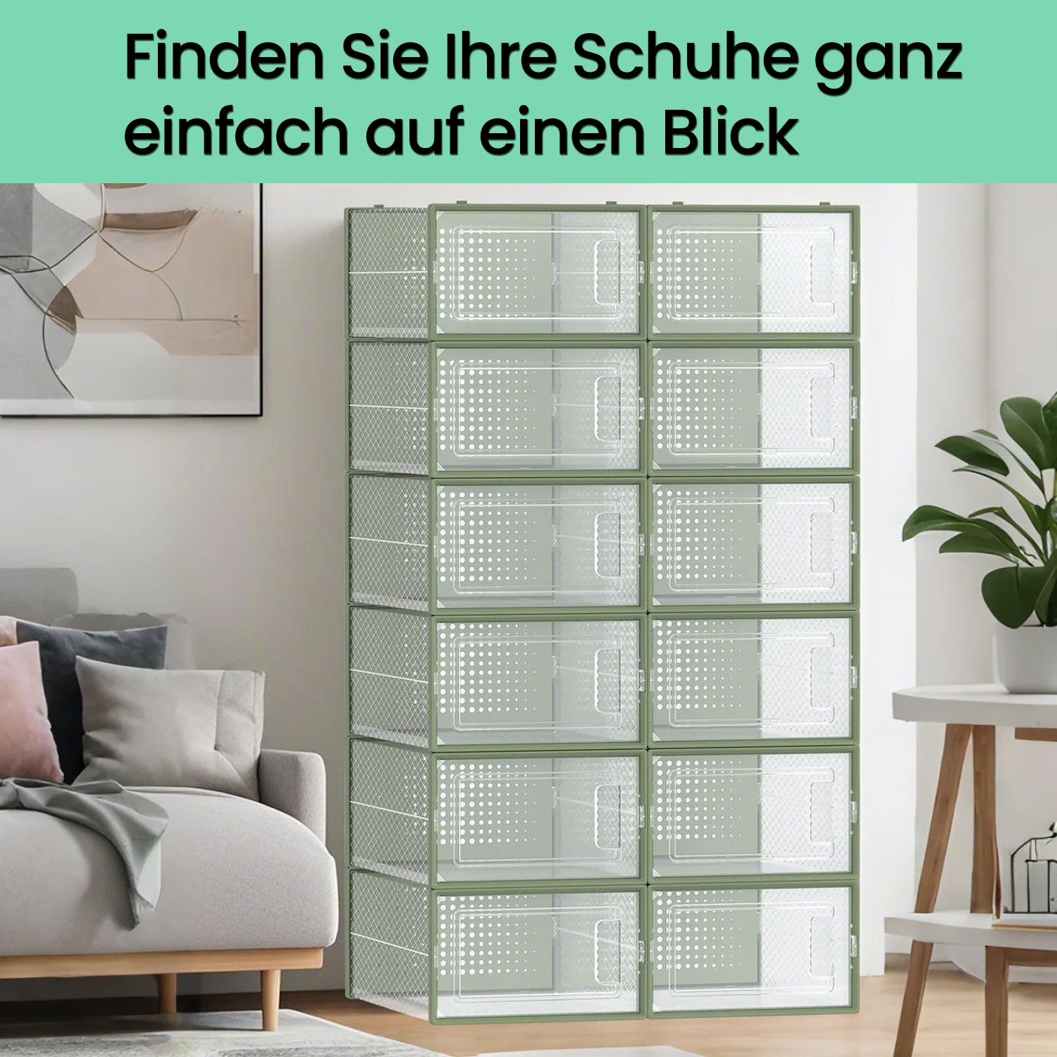 Batų dėžučių rinkinys 12 vnt. plastikinis