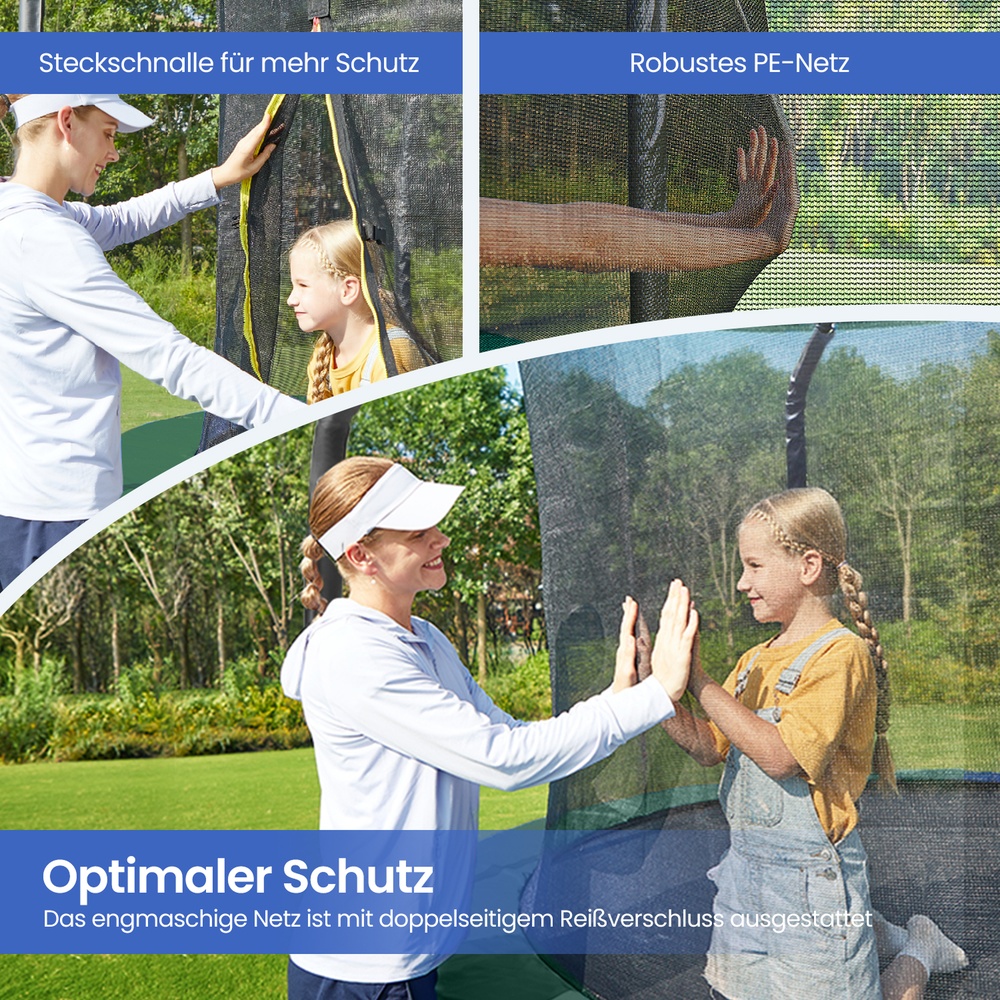 Trampolin 305 cm, Gartentrampolin, mit Sicherheitsnetz 3