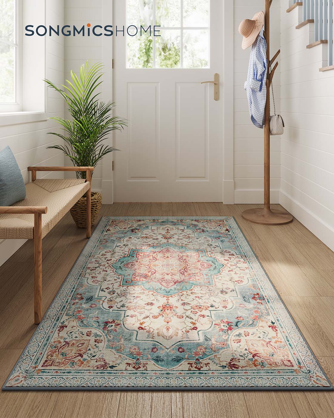 Kilimas 80x150 cm akvamarino spalvos