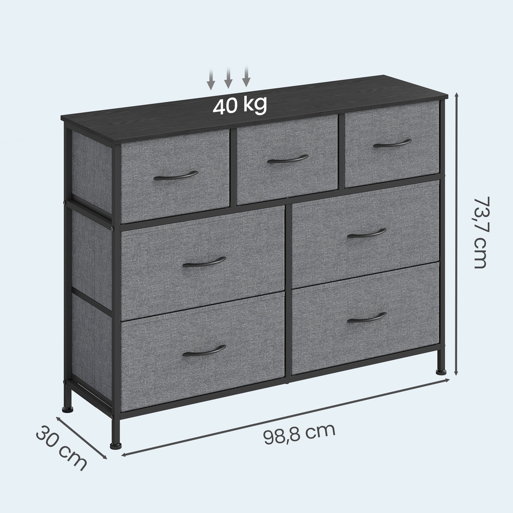 Komoda 30 x 98.8 x 73.7 cm 7 stalčių 2