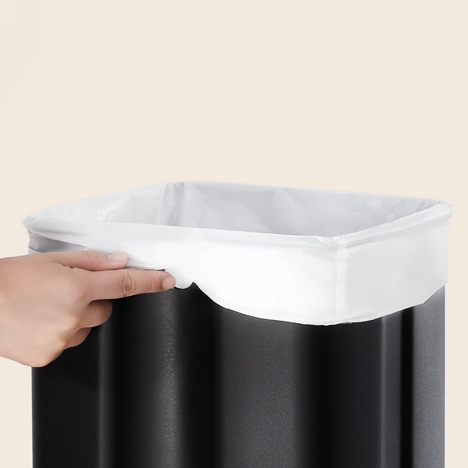 Virtuves atkritumu tvertne, 30 litri, tērauda, balta 3