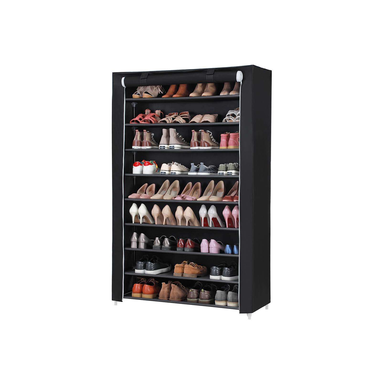 Batų lentyna SONGMICS 100x28x162 cm juoda