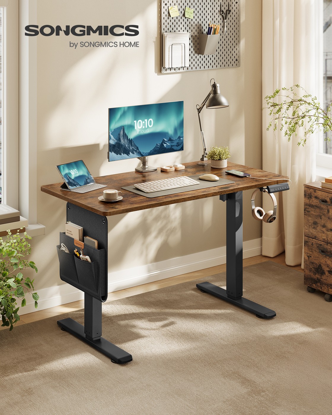 Elektrinis reguliuojamo aukščio rašomasis stalas 100 x 60 cm