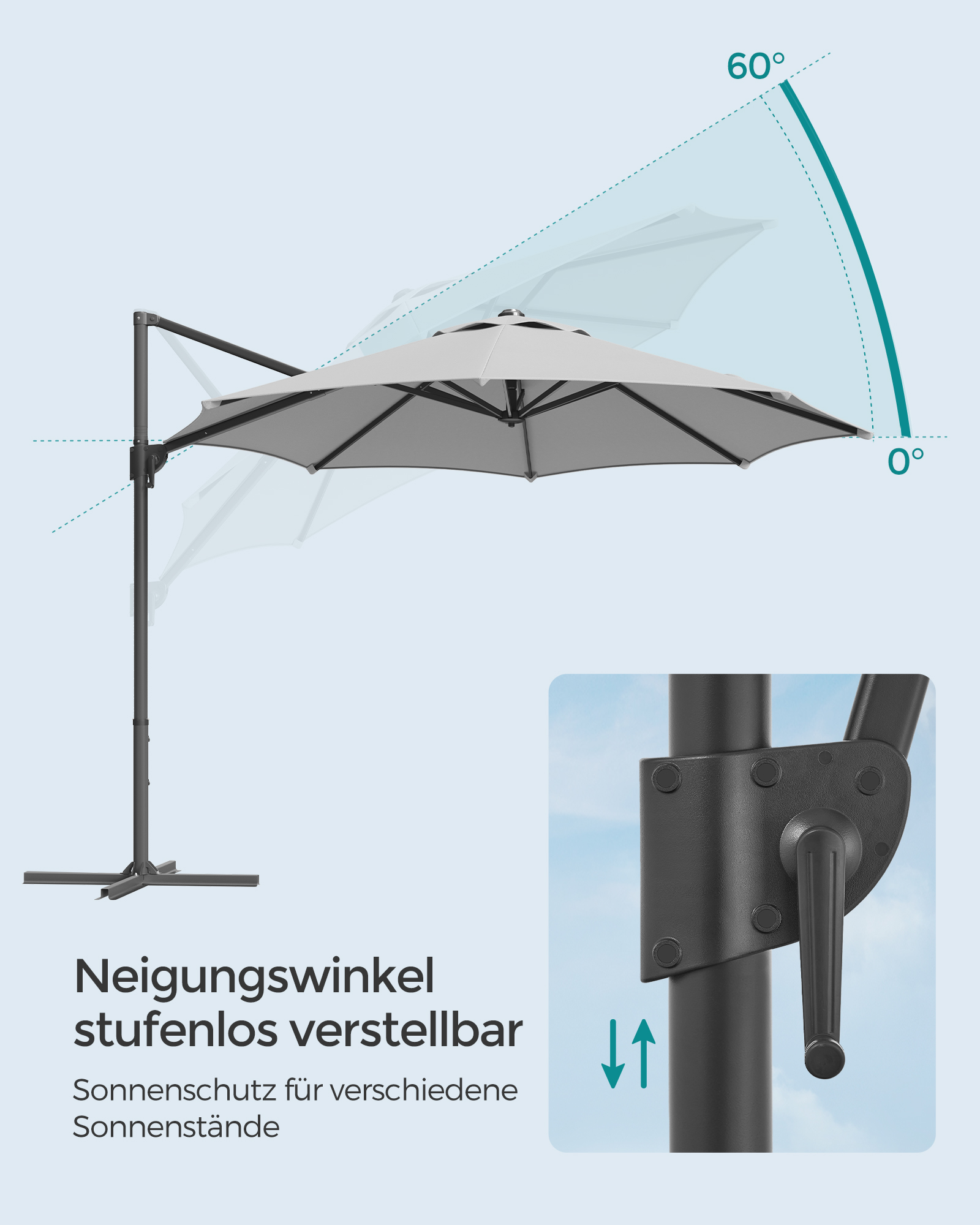 Šoninis skėtis 300 cm 3