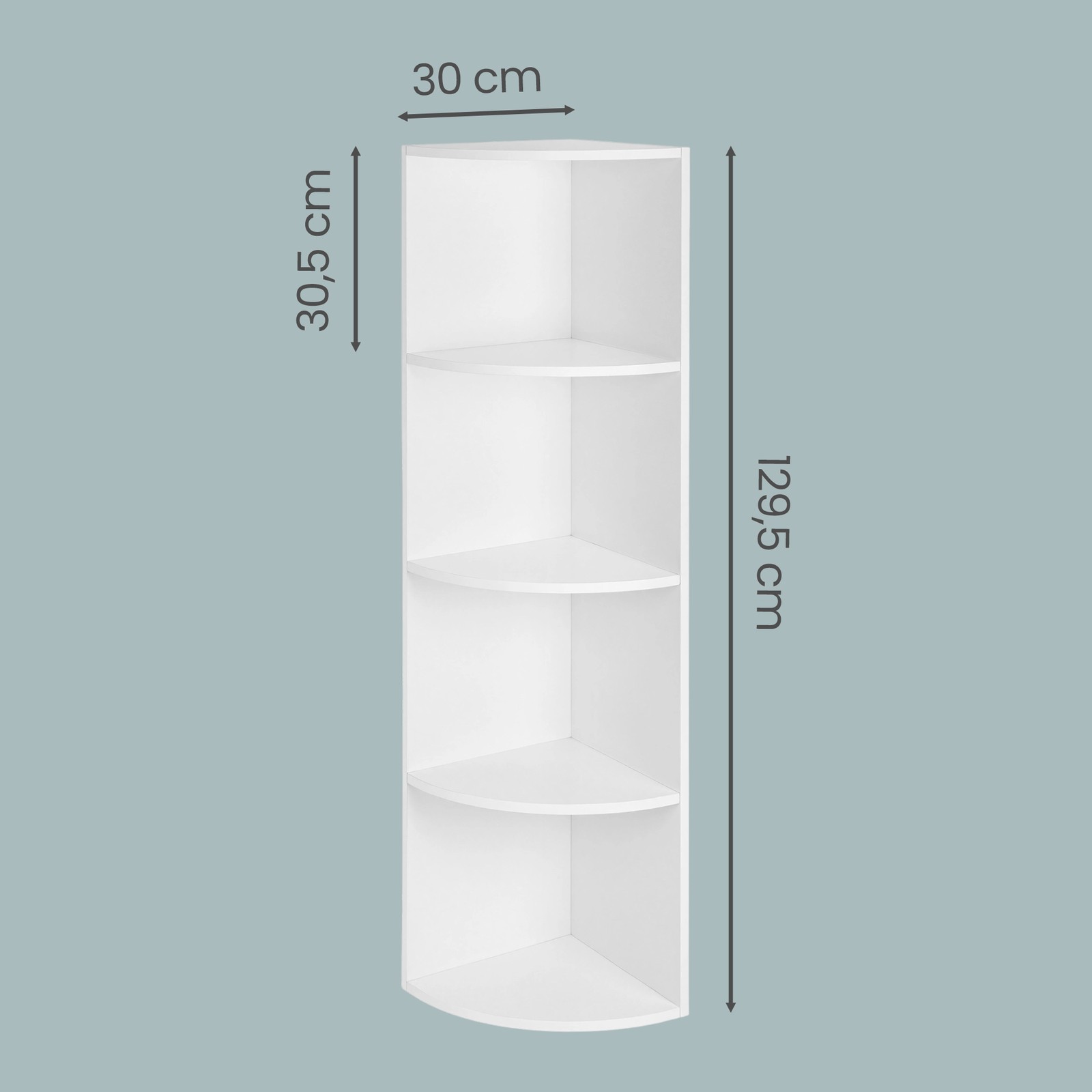 Kampinė lentyna 30 x 129,5 x 30 cm 2