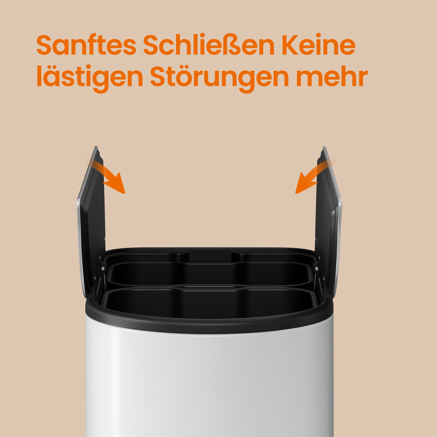 Atliekų rūšiavimo dėžė su 2 skyriais, 20 L ir 30 L 3